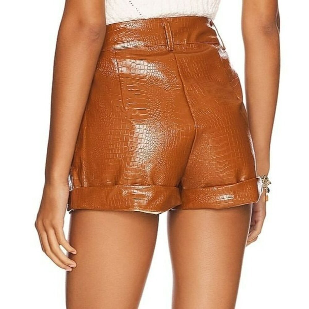 Superdown Dominica Python Shorts - Brown - image 2